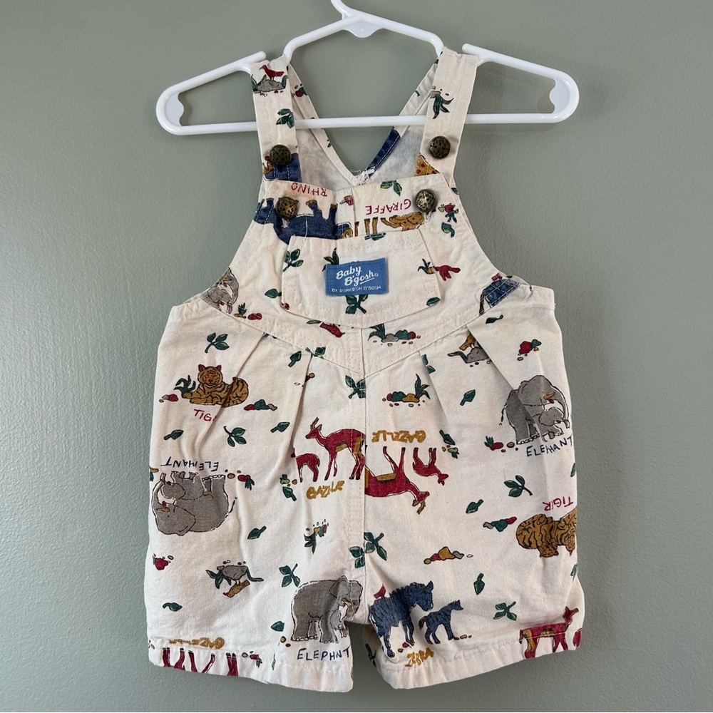 Vintage Oshkosh B’gosh Safari Print Overalls